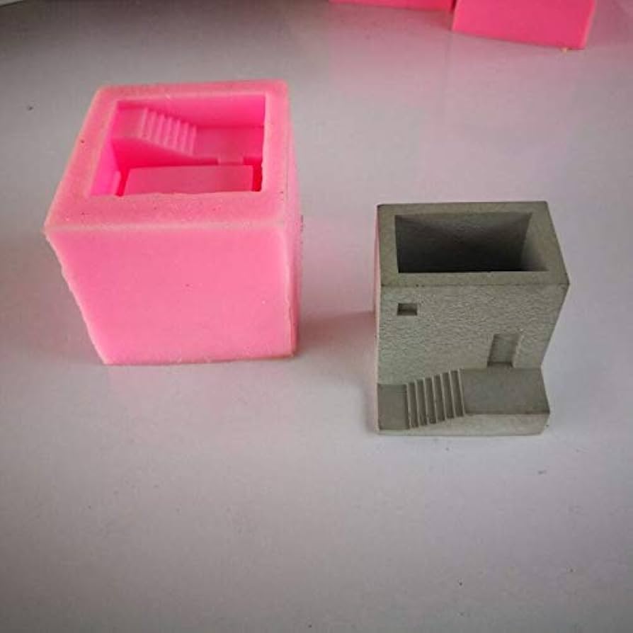 Amazon.co.jp: DIY 石膏プランター鉢植え型小家階段形状